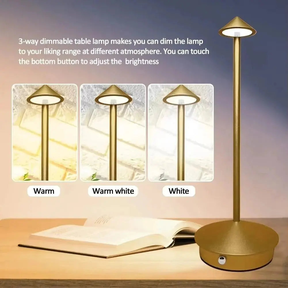 Rechargeable LED Desk Lamp with Touch Controls and 3 Color Modes, USB Charging Avento Goods