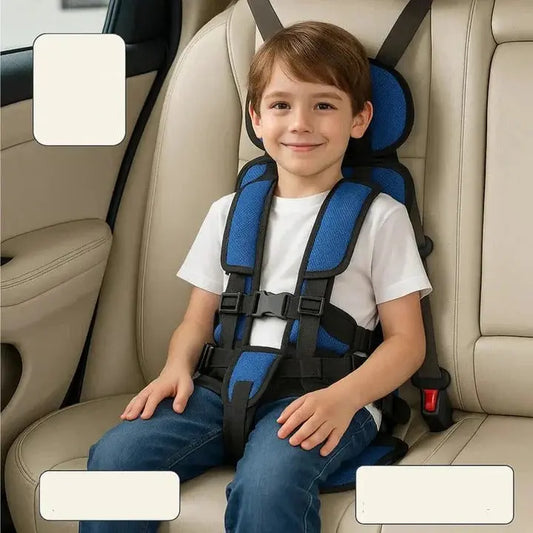 Portable Travel Car Seat with 5-Point Safety Harness and Foldable Design, Carry Bag Avento Goods