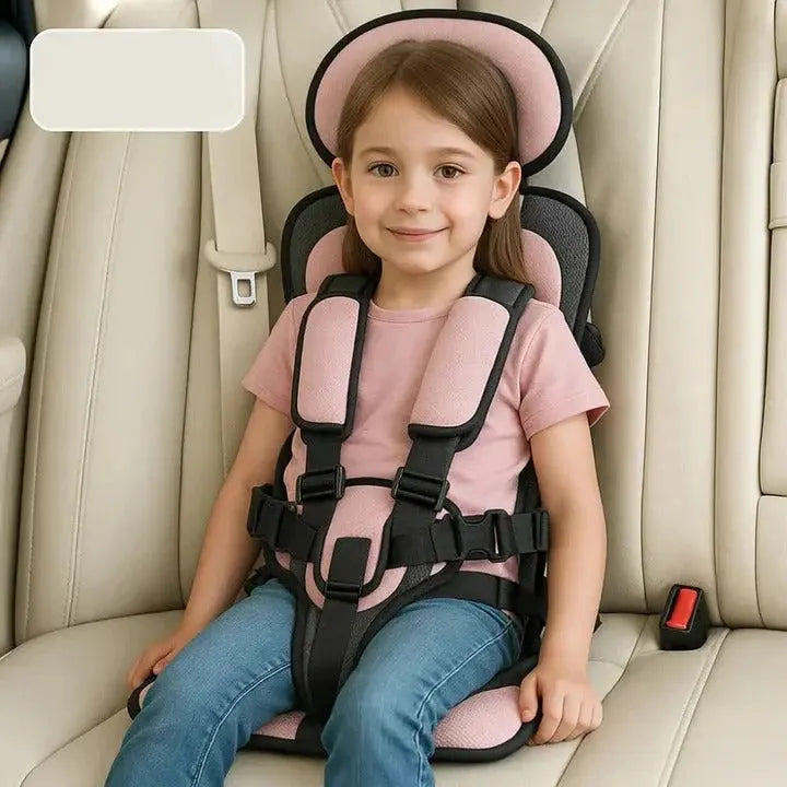 Portable Travel Car Seat with 5-Point Safety Harness and Foldable Design, Carry Bag Avento Goods