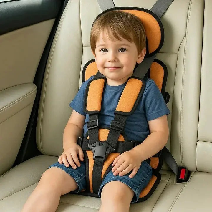 Portable Travel Car Seat with 5-Point Safety Harness and Foldable Design, Carry Bag Avento Goods