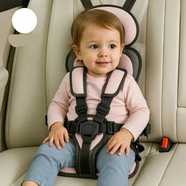 Portable Travel Car Seat with 5-Point Safety Harness and Foldable Design, Carry Bag Avento Goods