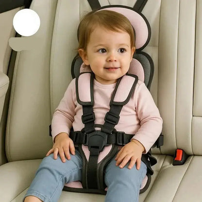 Portable Travel Car Seat with 5-Point Safety Harness and Foldable Design, Carry Bag Avento Goods