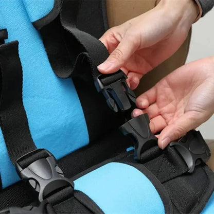 Portable Travel Car Seat with 5-Point Safety Harness and Foldable Design, Carry Bag Avento Goods