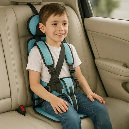 Portable Travel Car Seat with 5-Point Safety Harness and Foldable Design, Carry Bag Avento Goods