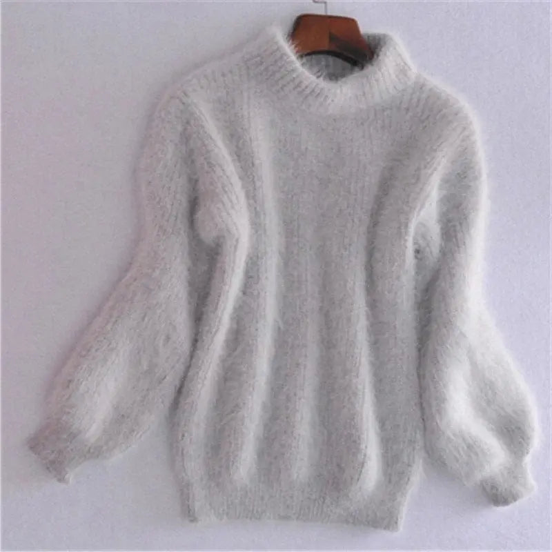 Loose Knit Sweater with Brushed Soft Finish and Relaxed Fit, Long Sleeve Avento Goods