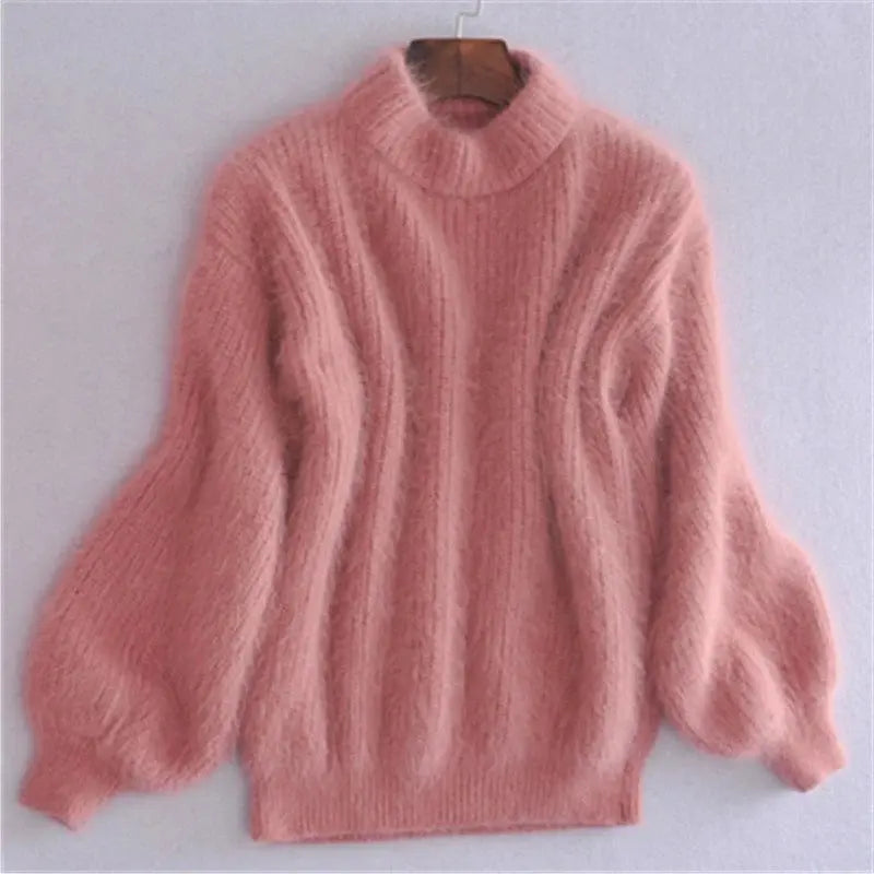 Loose Knit Sweater with Brushed Soft Finish and Relaxed Fit, Long Sleeve Avento Goods