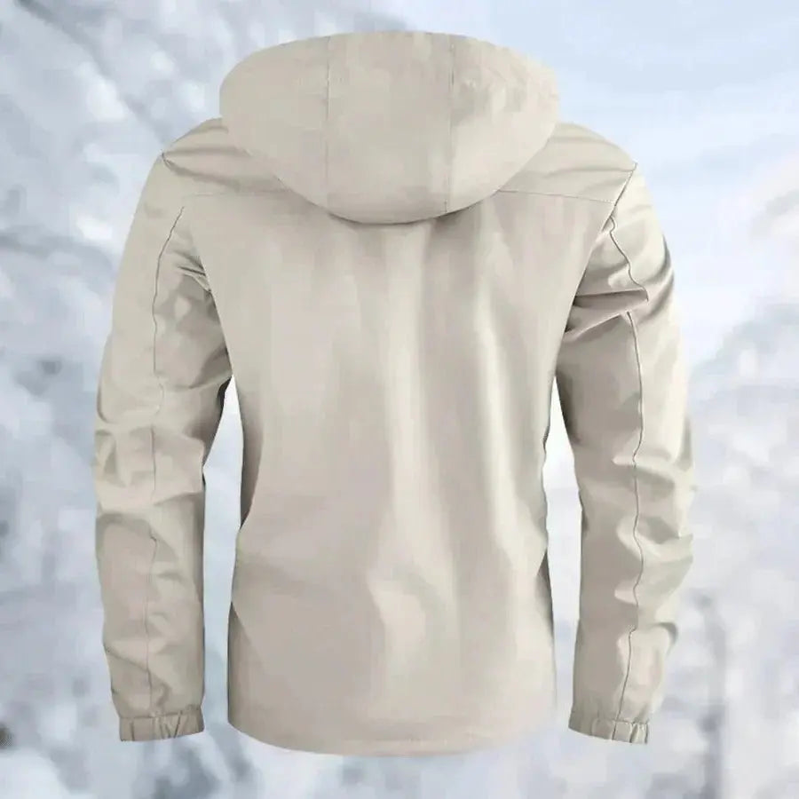 Men's Waterproof Jacket with Windproof Shell and Removable Hood, Breathable Lining Avento Goods