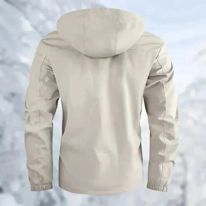Men's Waterproof Jacket with Windproof Shell and Removable Hood, Breathable Lining Avento Goods