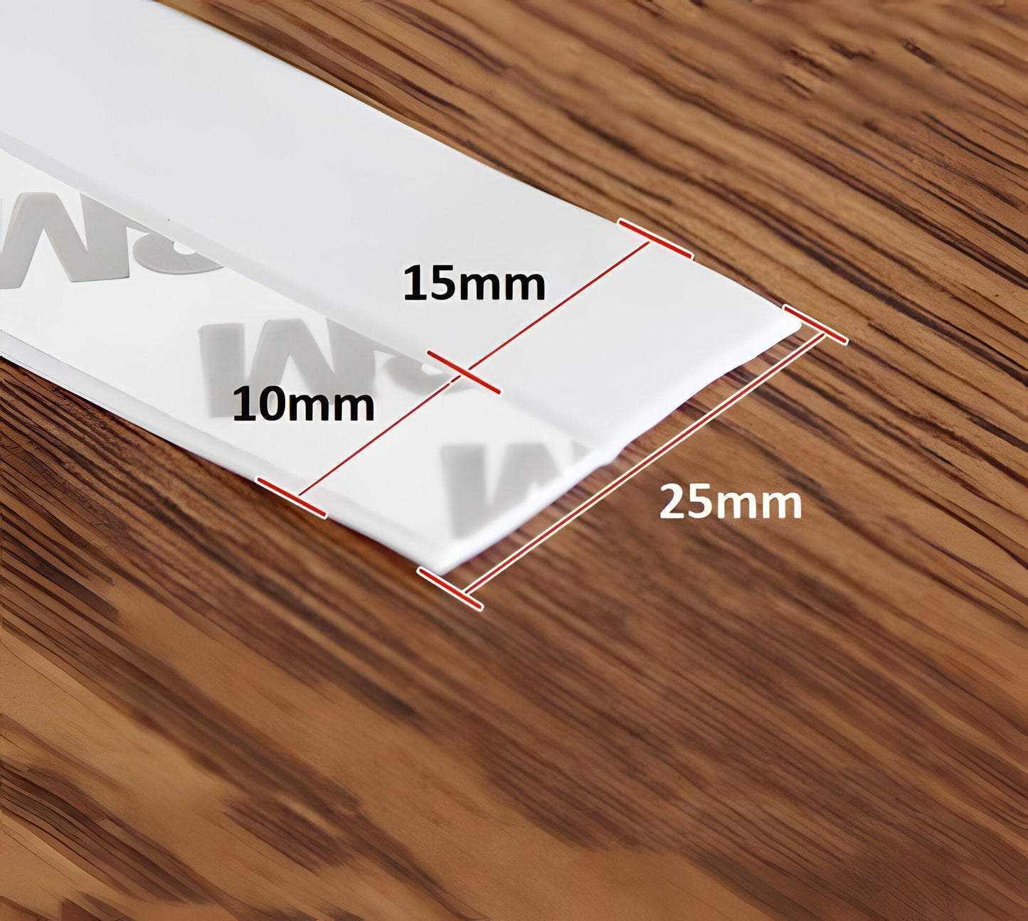 Door Draft Seal Strip with Self-Adhesive Backing and Flexible Clear Profile, 5m