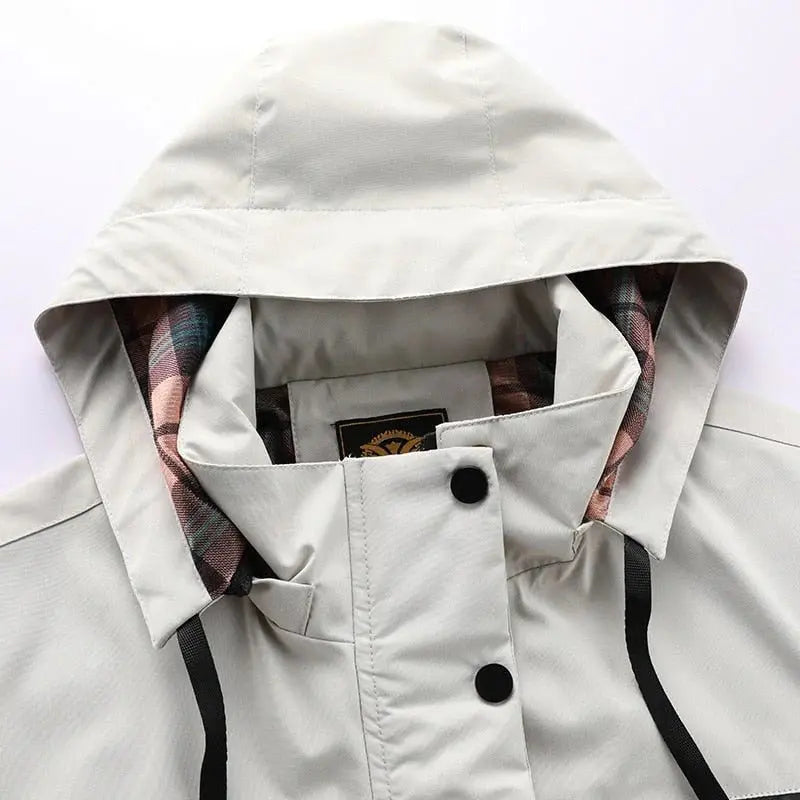 Men's Waterproof Jacket with Windproof Shell and Removable Hood, Breathable Lining Avento Goods