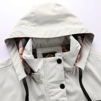 Men's Waterproof Jacket with Windproof Shell and Removable Hood, Breathable Lining Avento Goods