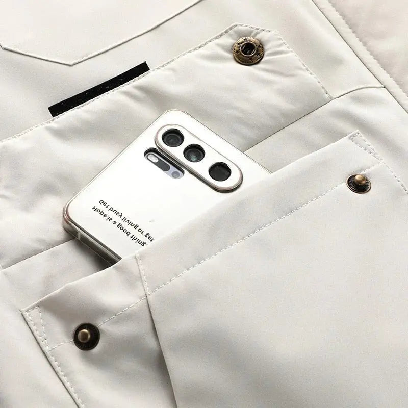 Men's Waterproof Jacket with Windproof Shell and Removable Hood, Breathable Lining Avento Goods