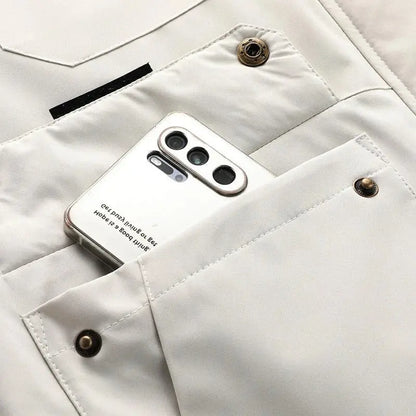 Men's Waterproof Jacket with Windproof Shell and Removable Hood, Breathable Lining Avento Goods