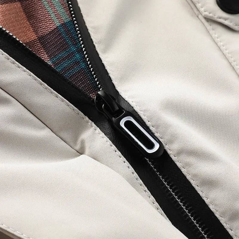 Men's Waterproof Jacket with Windproof Shell and Removable Hood, Breathable Lining Avento Goods