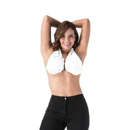 Terry Cloth Bra with Adjustable Rear Cord and Breathable Stretch Terry, Machine Washable