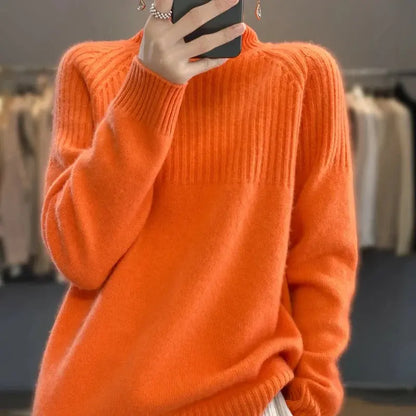 Cashmere Turtleneck Sweater with Tailored Fit and Breathable Knit, Long Sleeve for Women Avento Goods