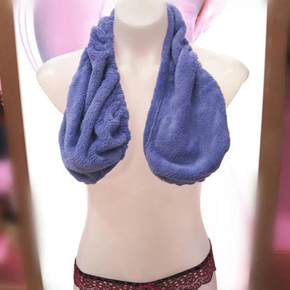 Terry Cloth Bra with Adjustable Rear Cord and Breathable Stretch Terry, Machine Washable