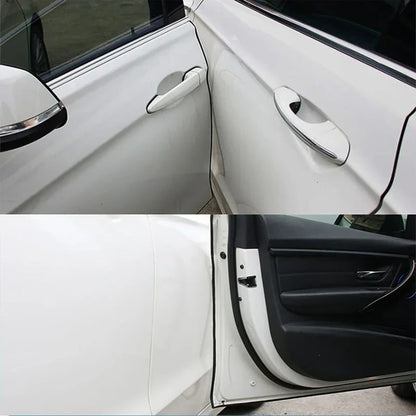 Door Edge Protector Strip with U-Shaped Channel and UV-Resistant Flexible Polymer, 16.4 ft