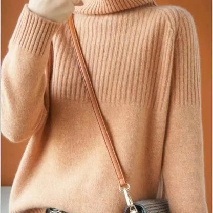 Cashmere Turtleneck Sweater with Tailored Fit and Breathable Knit, Long Sleeve for Women Avento Goods