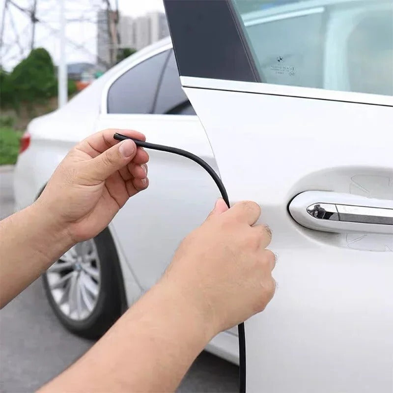 Door Edge Protector Strip with U-Shaped Channel and UV-Resistant Flexible Polymer, 16.4 ft