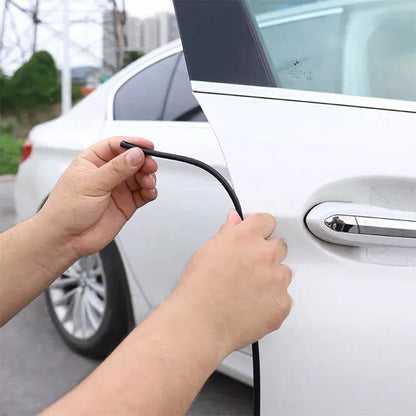 Door Edge Protector Strip with U-Shaped Channel and UV-Resistant Flexible Polymer, 16.4 ft