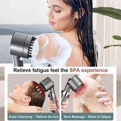 Filtered Shower Head with Pressure-Boosting Micro Plate and Push-Button Flow Control Avento Goods