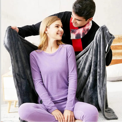 Heated Shawl with USB Power and Three Heat Settings, Plush Fleece Removable Cover Avento Goods