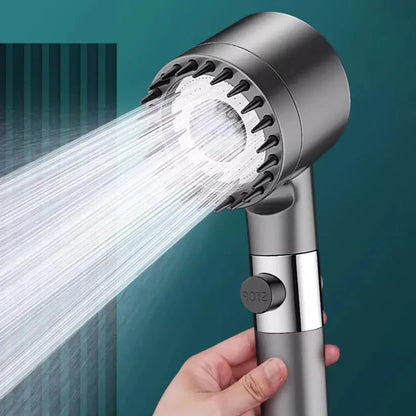 Filtered Shower Head with Pressure-Boosting Micro Plate and Push-Button Flow Control Avento Goods