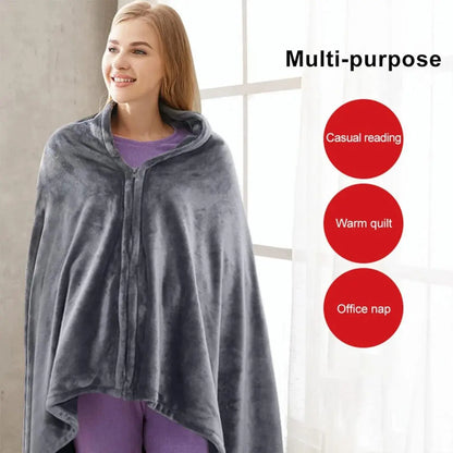 Heated Shawl with USB Power and Three Heat Settings, Plush Fleece Removable Cover Avento Goods