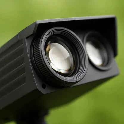 Solar Spotlight with Adjustable Zoom and RGB Warm White LEDs, Weather Resistant Housing Avento Goods