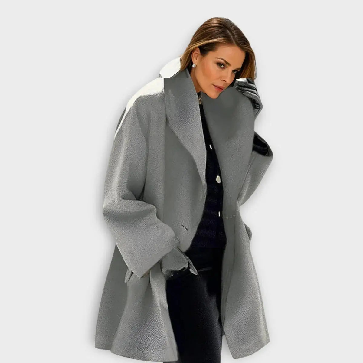 Women's Wool Coat with Wind-Resistant Lining and Tailored Mid-Length, Quilted Interior Avento Goods