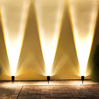 Solar Spotlight with Adjustable Zoom and RGB Warm White LEDs, Weather Resistant Housing Avento Goods