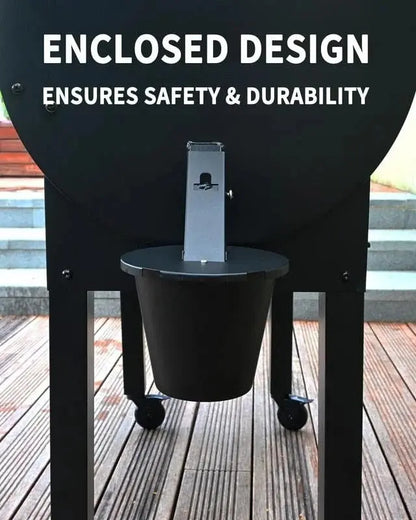 Grill Grease Collector with Fitted Lid and Reusable Liner for 1.6in Square Side Spouts Avento Goods