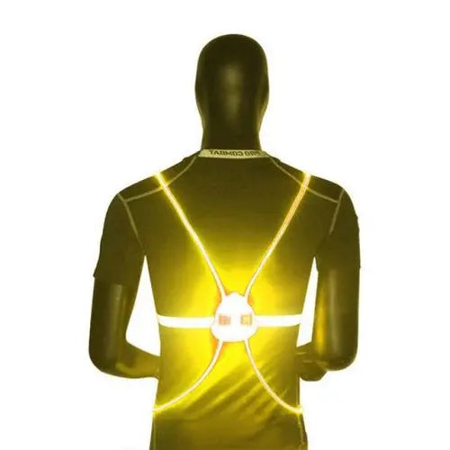 LED Safety Vest with 360 Degree Reflective Illumination and Adjustable Fit Avento Goods