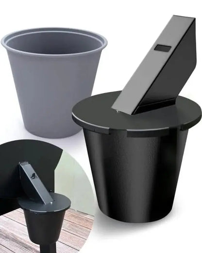 Grill Grease Collector with Fitted Lid and Reusable Liner for 1.6in Square Side Spouts Avento Goods