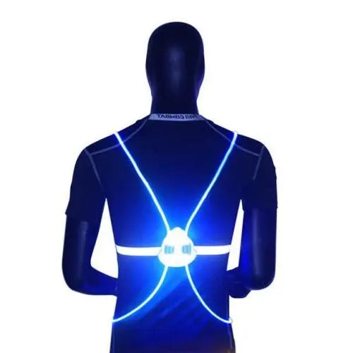 LED Safety Vest with 360 Degree Reflective Illumination and Adjustable Fit Avento Goods