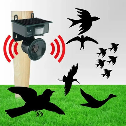 Motion Activated Bird Deterrent with Solar Power and Adjustable Sound, Weather Resistant Avento Goods