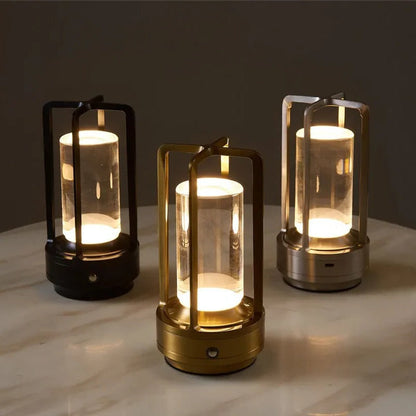 Cordless Table Lamp with USB-C Charging and Touch Dimming, Adjustable Color Temp