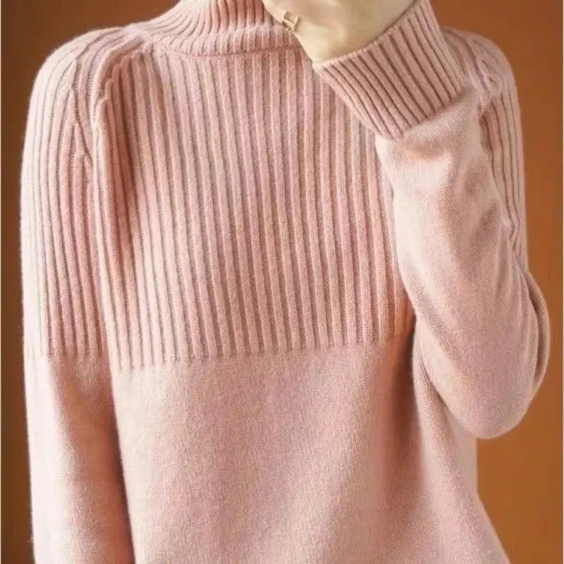 Cashmere Turtleneck Sweater with Tailored Fit and Breathable Knit, Long Sleeve for Women Avento Goods