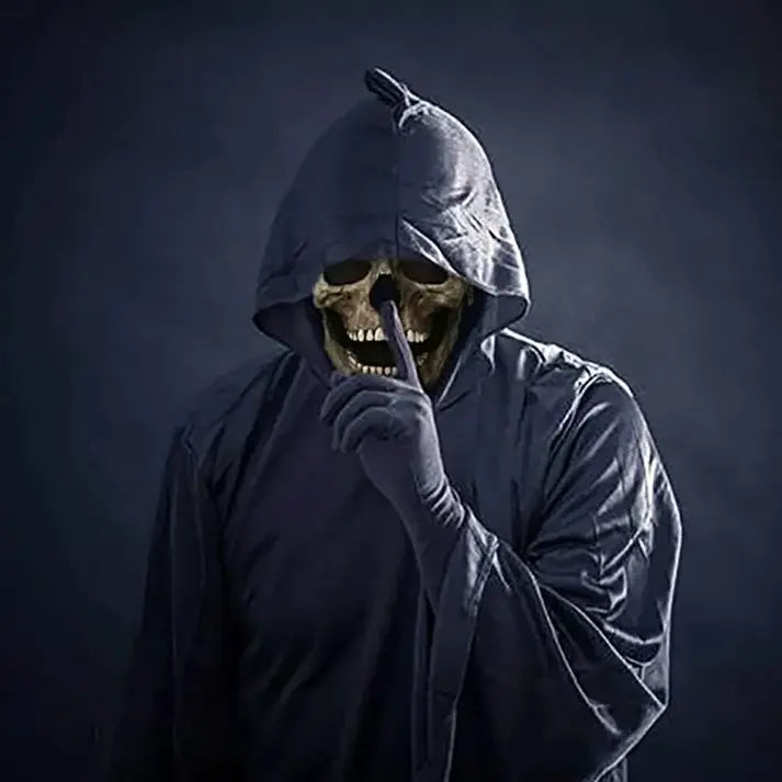Skull Mask with Movable Jaw and Full Head Coverage, Soft Flexible Latex Unisex Adult Avento Goods