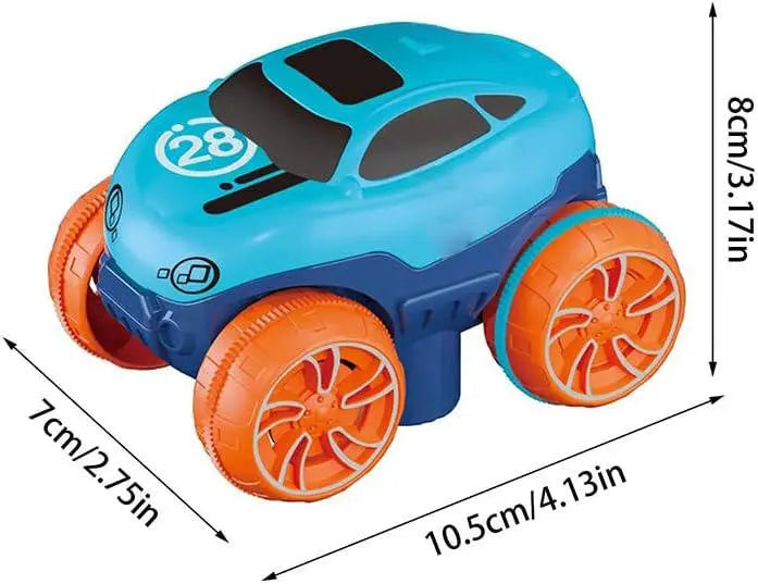 Kids Race Track with Glow-in-the-Dark LED and Flexible Track Segments, Anti-Tip Car Avento Goods