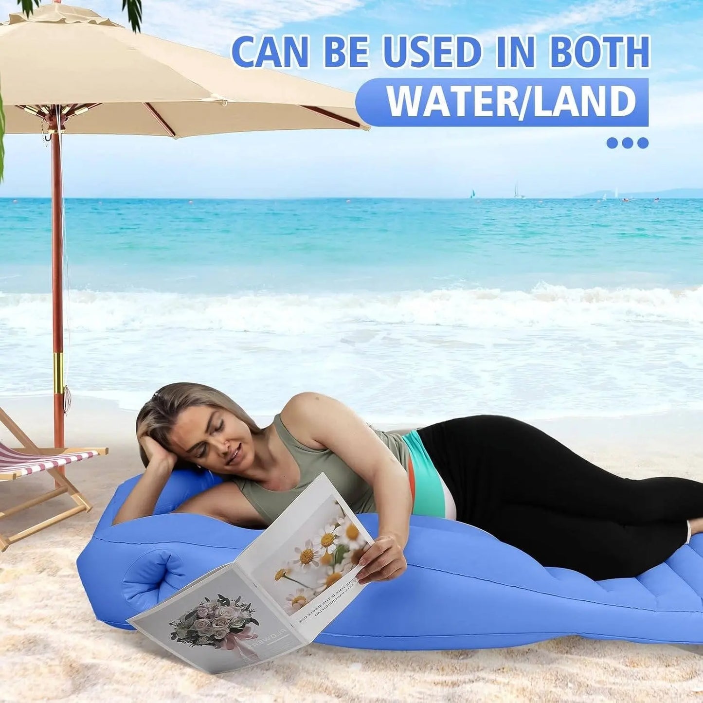 Pregnancy Support Pillow with Belly Cradle and Dual Air Chambers, Inflatable Avento Goods