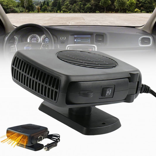 12V Car Heater with Ceramic Heating Element and Dual Heat/Fan Modes, 150-300W