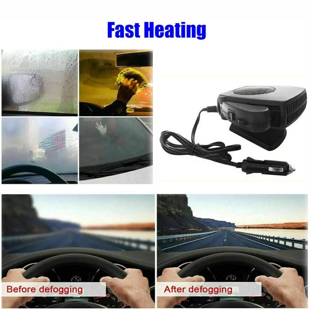 12V Car Heater with Ceramic Heating Element and Dual Heat/Fan Modes, 150-300W Avento Goods