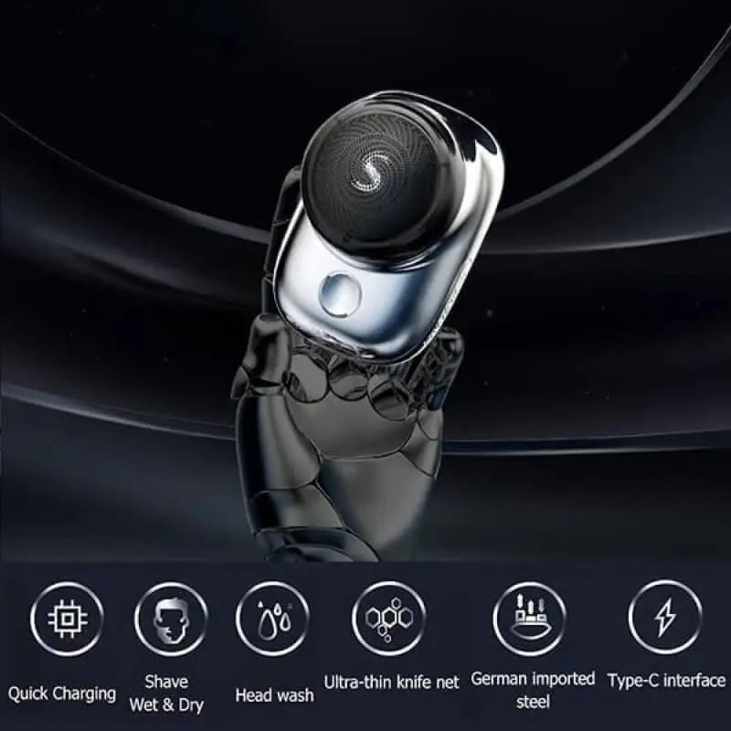 Electric Shaver for Men with Six-Blade System and Waterproof Aluminum Body, USB Fast Charge Avento Goods