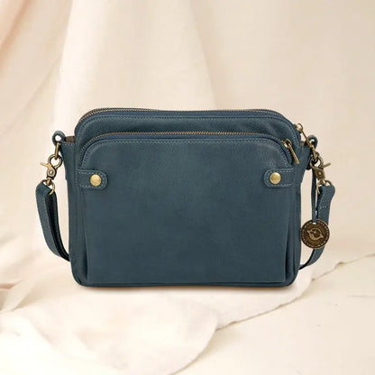 Leather Crossbody Bag with Built-In Wallet and Detachable Strap for 9.7 Inch Tablet Avento Goods