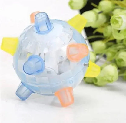 Interactive Dog Ball with Random Jump Motion and LED Lights, Rechargeable 13cm Diameter Avento Goods
