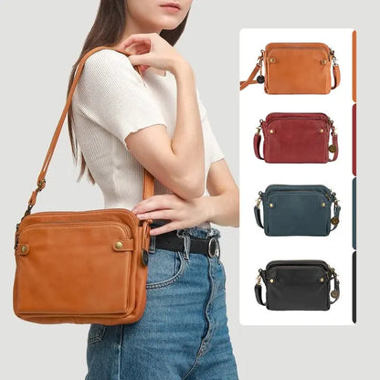 Leather Crossbody Bag with Built-In Wallet and Detachable Strap for 9.7 Inch Tablet Avento Goods