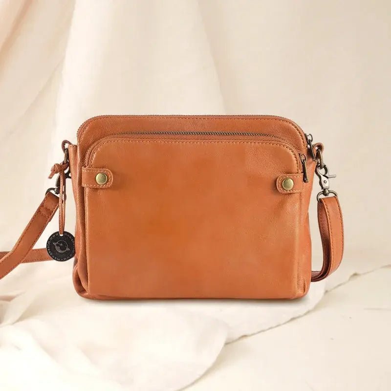 Leather Crossbody Bag with Built-In Wallet and Detachable Strap for 9.7 Inch Tablet Avento Goods