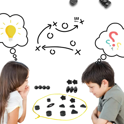 Magnetic Strategy Game with Rope Boundary and 20 Magnetic Tokens, Portable Storage Bag Avento Goods
